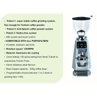 AVX | CG305 | 64 mm Titanium Coffee Grinder | silber