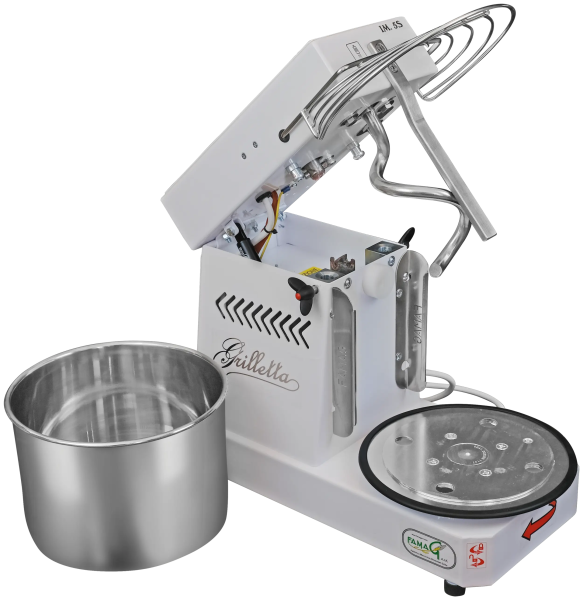 F.A.M.A.G | Grilletta IM-S 5 10V HH | 10 Geschindigkeiten | hohe Hydration | Teigknetmaschine | Kopf kippbar | weiß