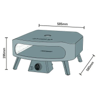 COZZE | 17" | Classic mit Hitzeschild | Gas - Pizzaofen