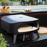 COZZE | 13" | Premium Rotate mit Hitzeschild | Gas - Pizzaofen | Black Edition