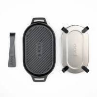 OONI | Grillpfanne aus Gusseisen | mit Untersetzer