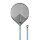 Gi.Metal | Linea Evoluzione | Pizzaschaufel abgerundet | perforiert | Ø 30 cm | Stiel 60 cm.