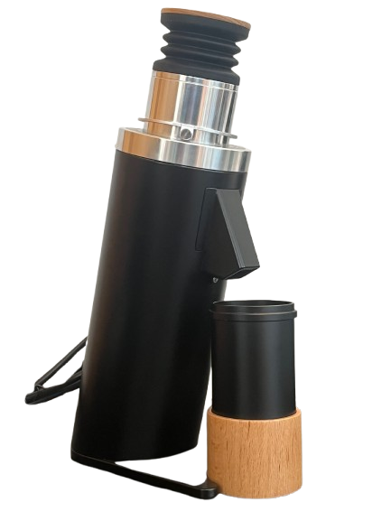 DF64 AIR | NEUHEIT | Single Doser Espressomühle | Titanium - Red Burrs | schwarz matt